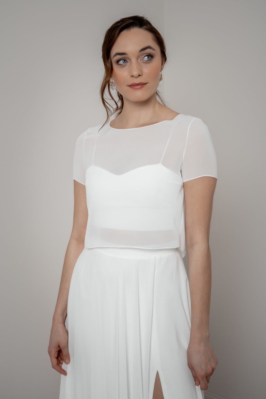 noni-lani-kurzarm-braut-top-aus-chiffon-in-ivory image 3