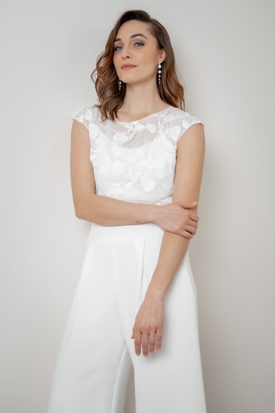 noni-eniz-braut-top-chiffon-blumenmuster-kurzarm image 6