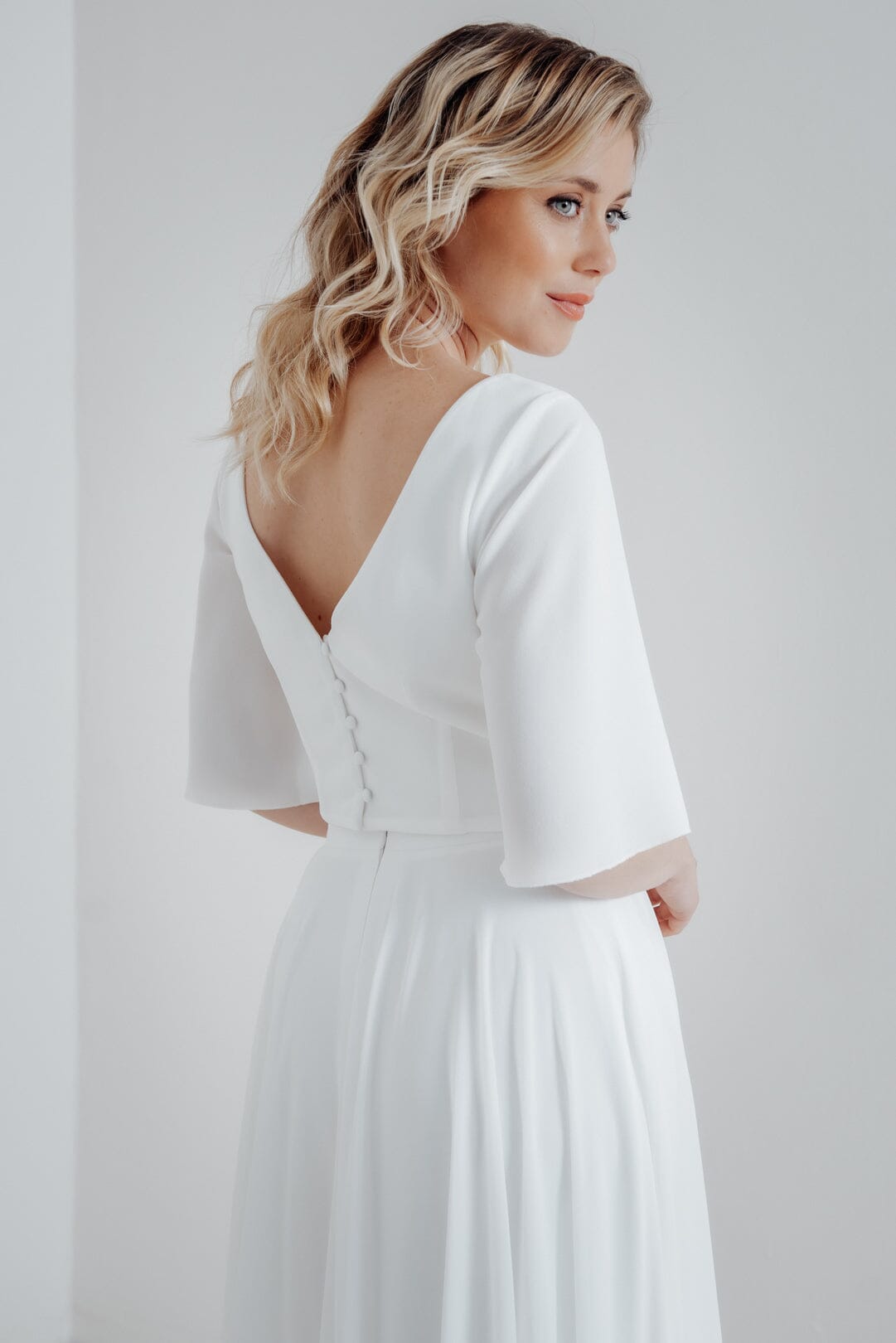 noni-selected-amelie-braut-top-ivory-v-ausschnitt-knopfleiste image 1
