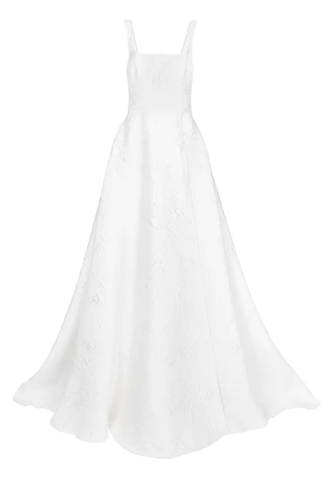 kaviar-gauche-spencer-square-brautkleid-jacquard-a-linie image 1