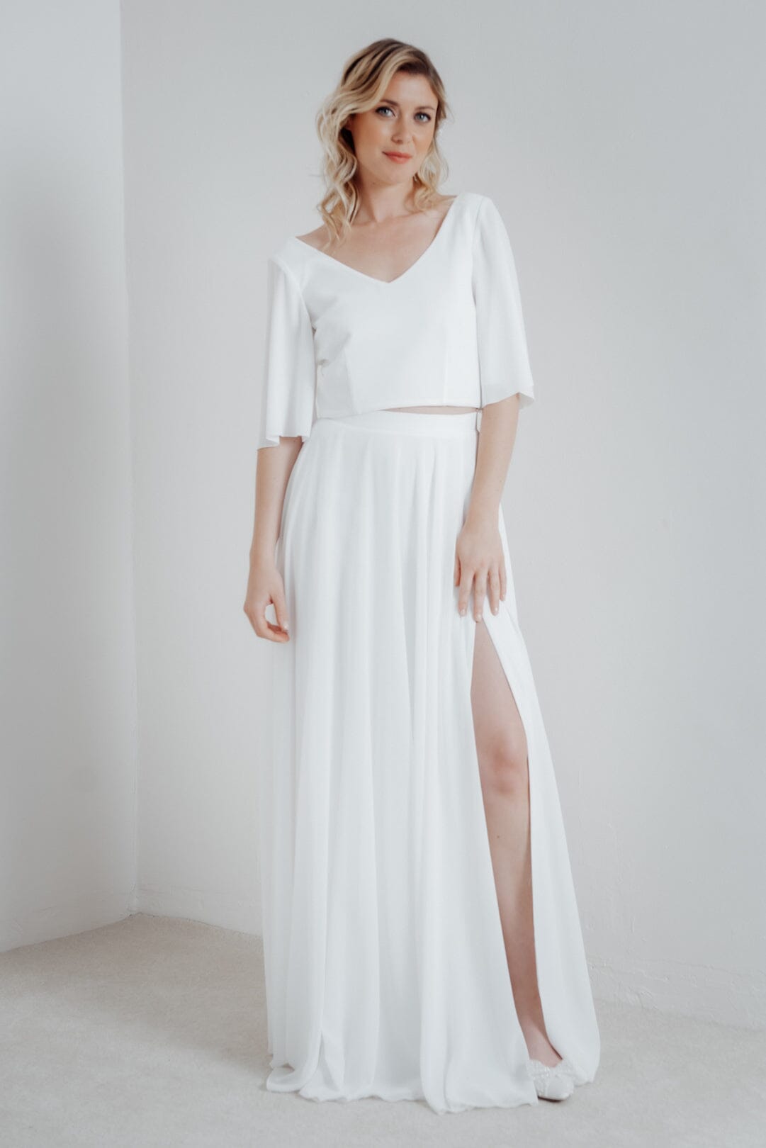 noni-selected-amelie-braut-top-ivory-v-ausschnitt-knopfleiste image 4