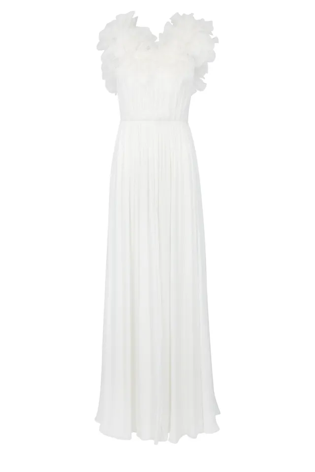 kaviar-gauche-prima-pliss-brautkleid-mit-schlitz image 1
