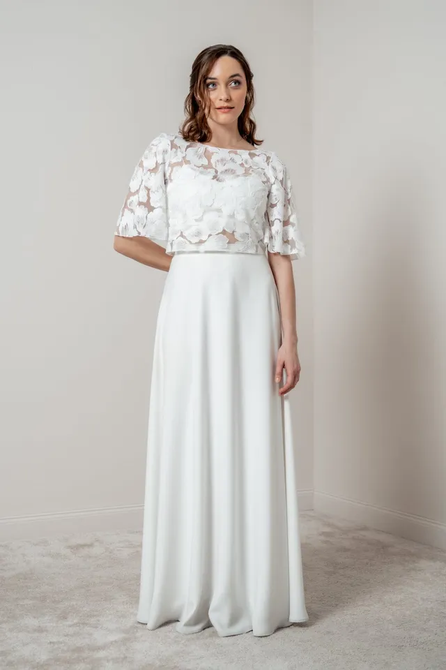 noni-mylou-braut-rock-maxi-a-linie-ivory-aus-recycling-cr-pe image 1