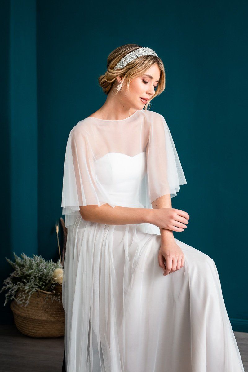 noni-selected-lukida-kurzes-t-ll-cape-in-ivory-wei image 6