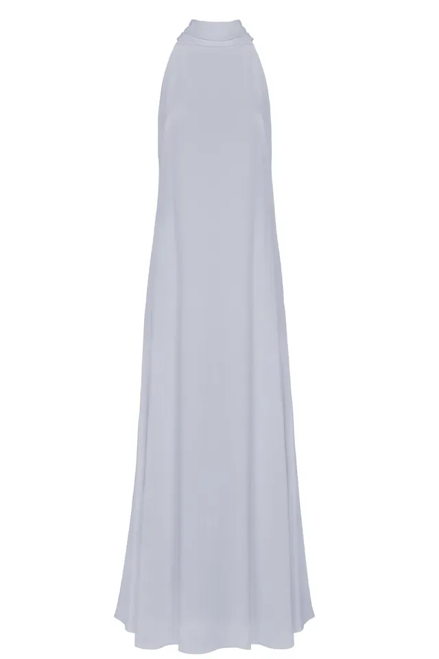kaviar-gauche-pure-sky-dress-platin-abendkleid-bodenlang image 1