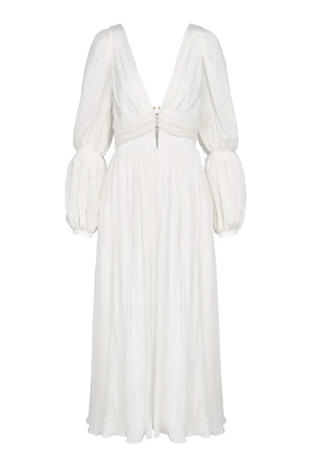 kaviar-gauche-aurabelle-midi-kleid-ivory-viskose image 1