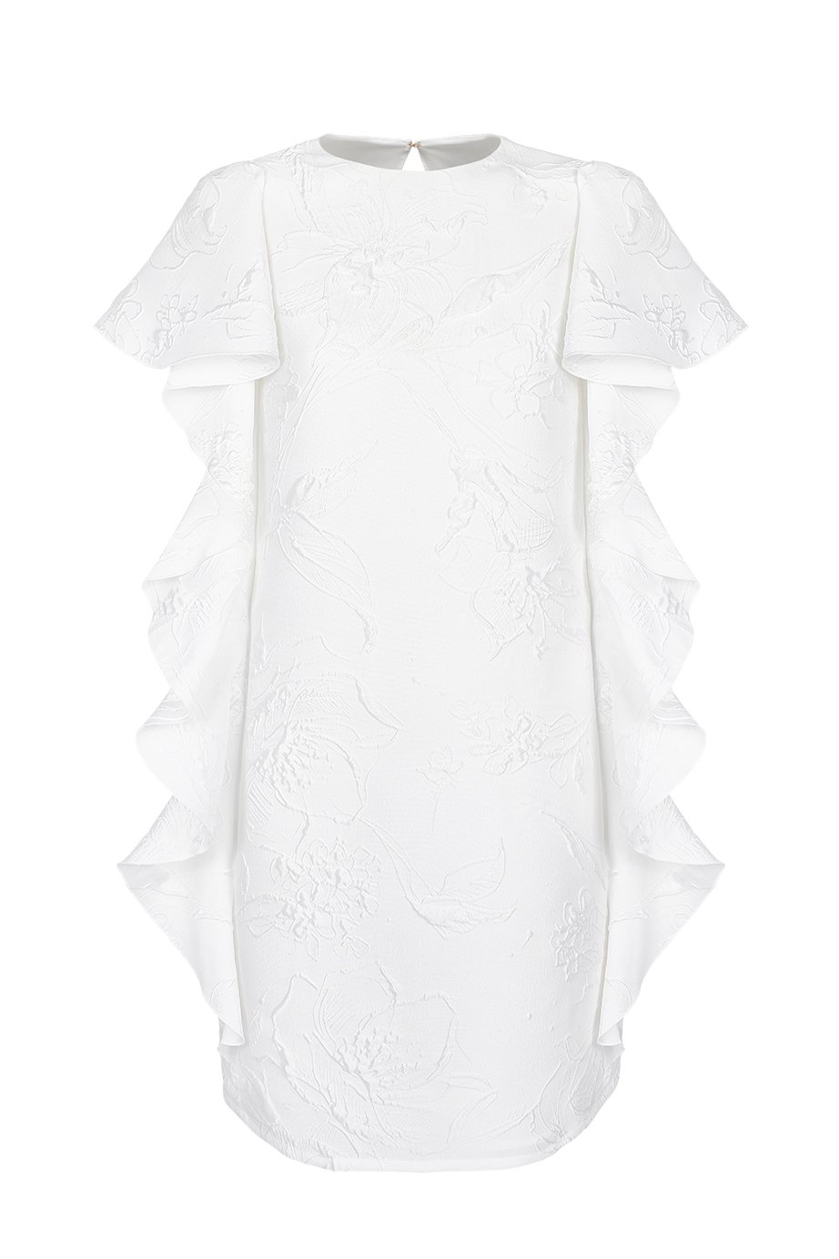 kaviar-gauche-vera-volant-minikleid-floraler-jacquard image 1