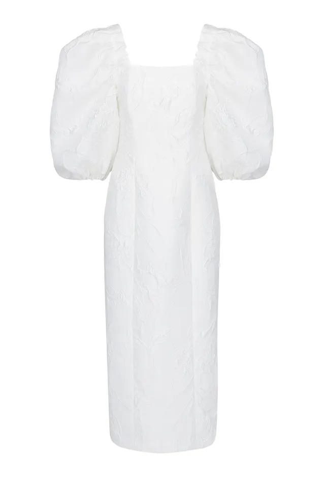 kaviar-gauche-clooney-carr-dress-midi-brautkleid-jacquard image 1