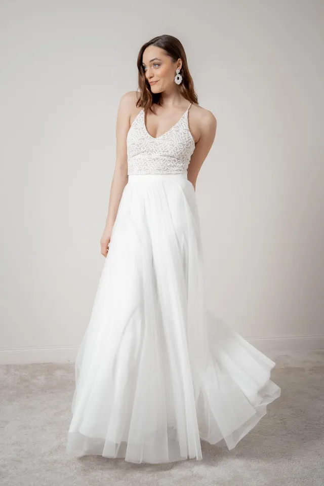 noni-selected-christy-braut-rock-ivory-softt-ll-maxi image 1