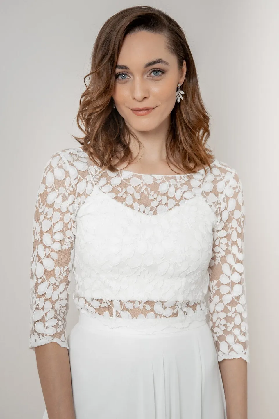 noni-heda-halbtransparentes-braut-top-ivory-bl-tterspitze-3-4-arm image 1