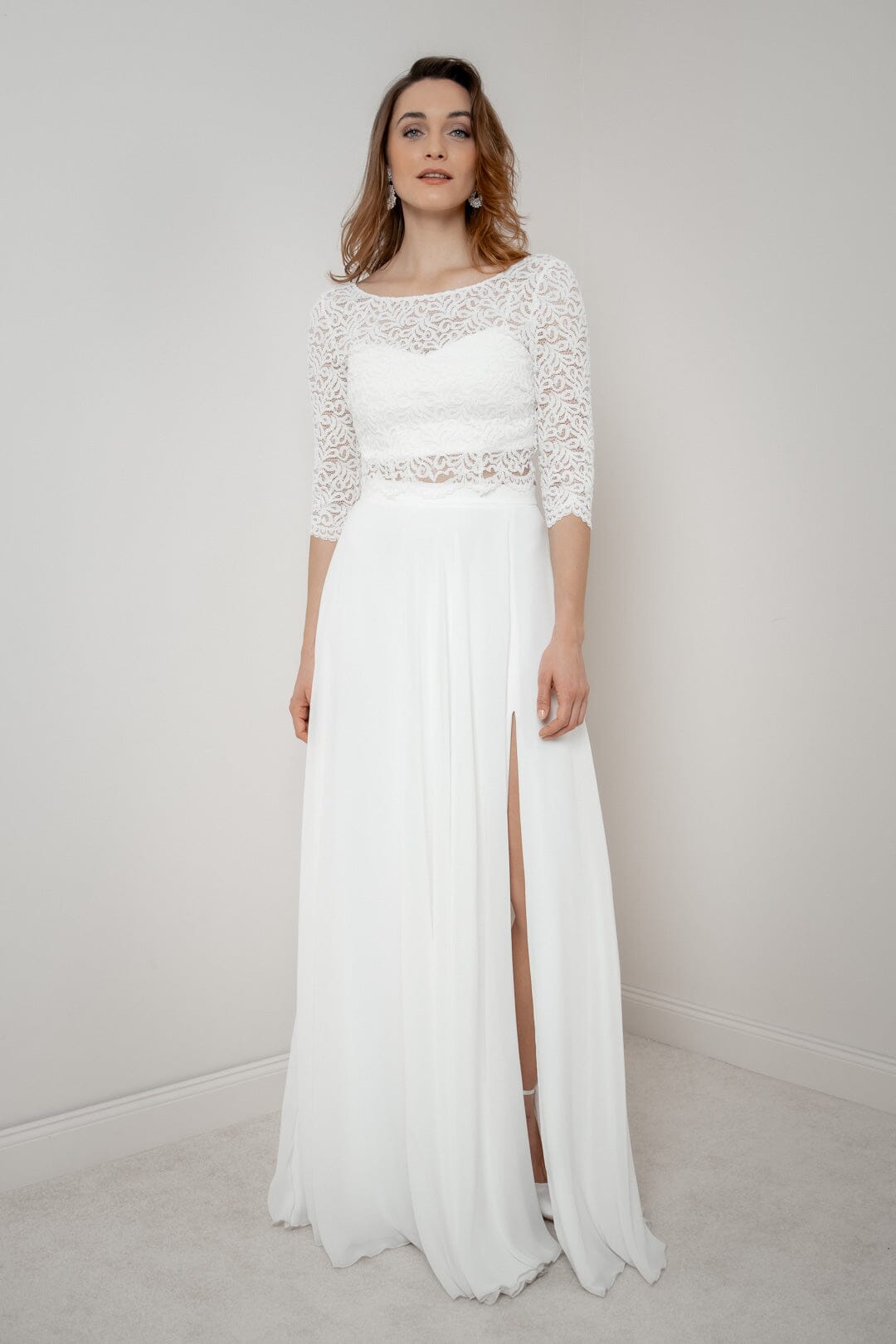 noni-jona-maxi-braut-rock-in-ivory-mit-beinschlitz-aus-chiffon image 4