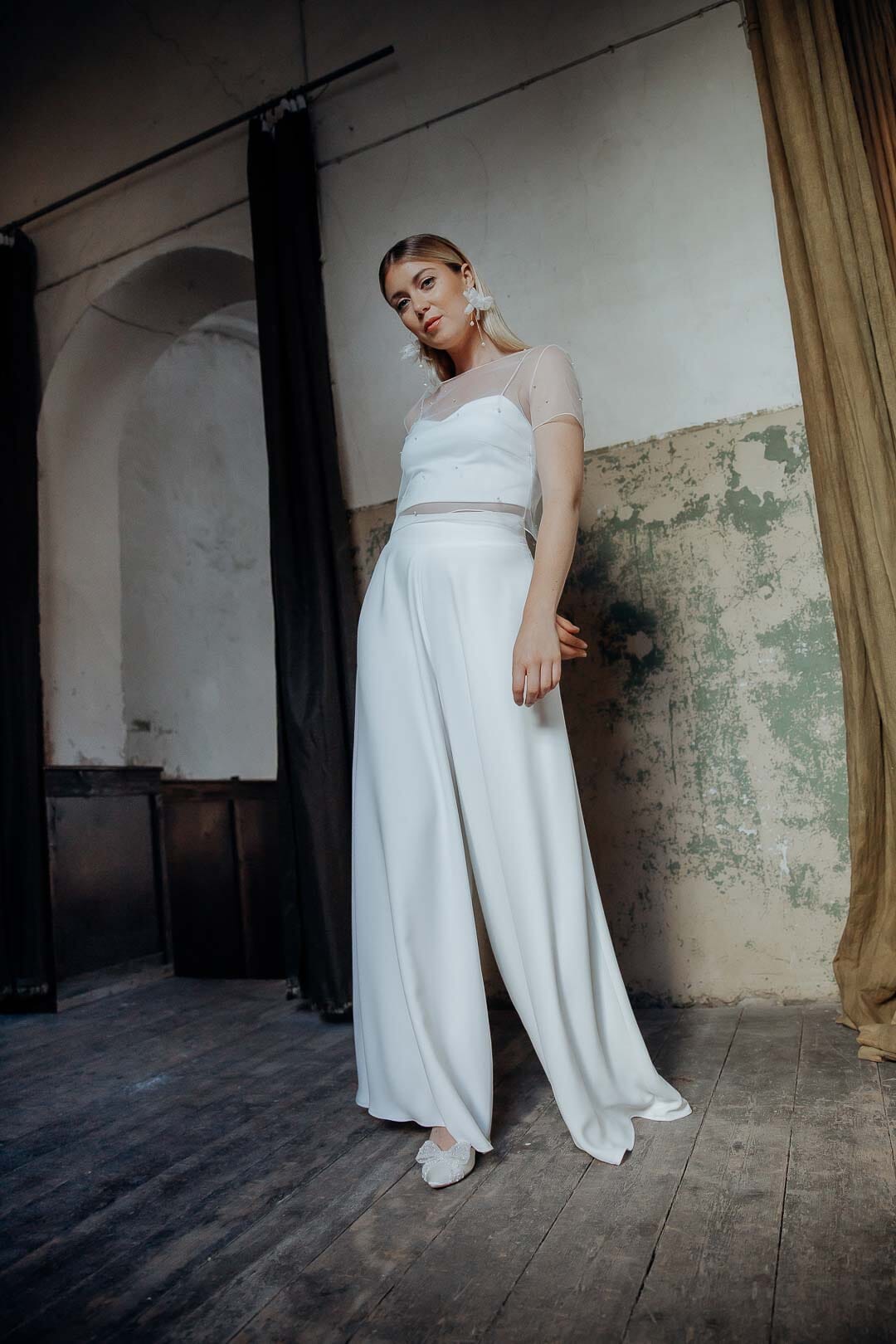 noni-rubia-selected-perlen-braut-top-kurzarm-ivory image 6