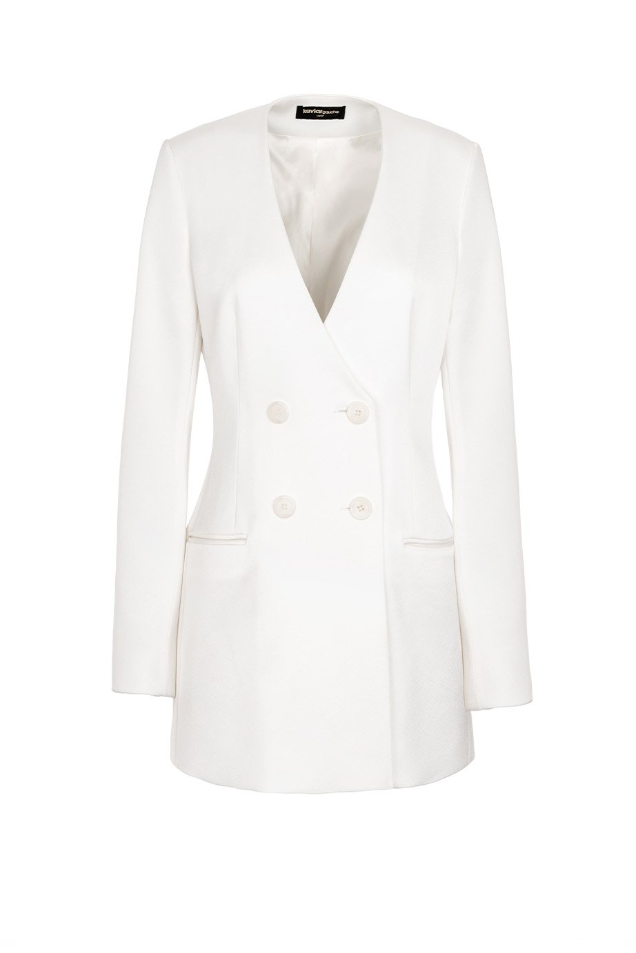 kaviar-gauche-bouton-blazer-dress-ivory image 1