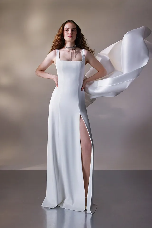 kaviar-gauche-spencer-slim-dress-brautkleid-a-linie image 1