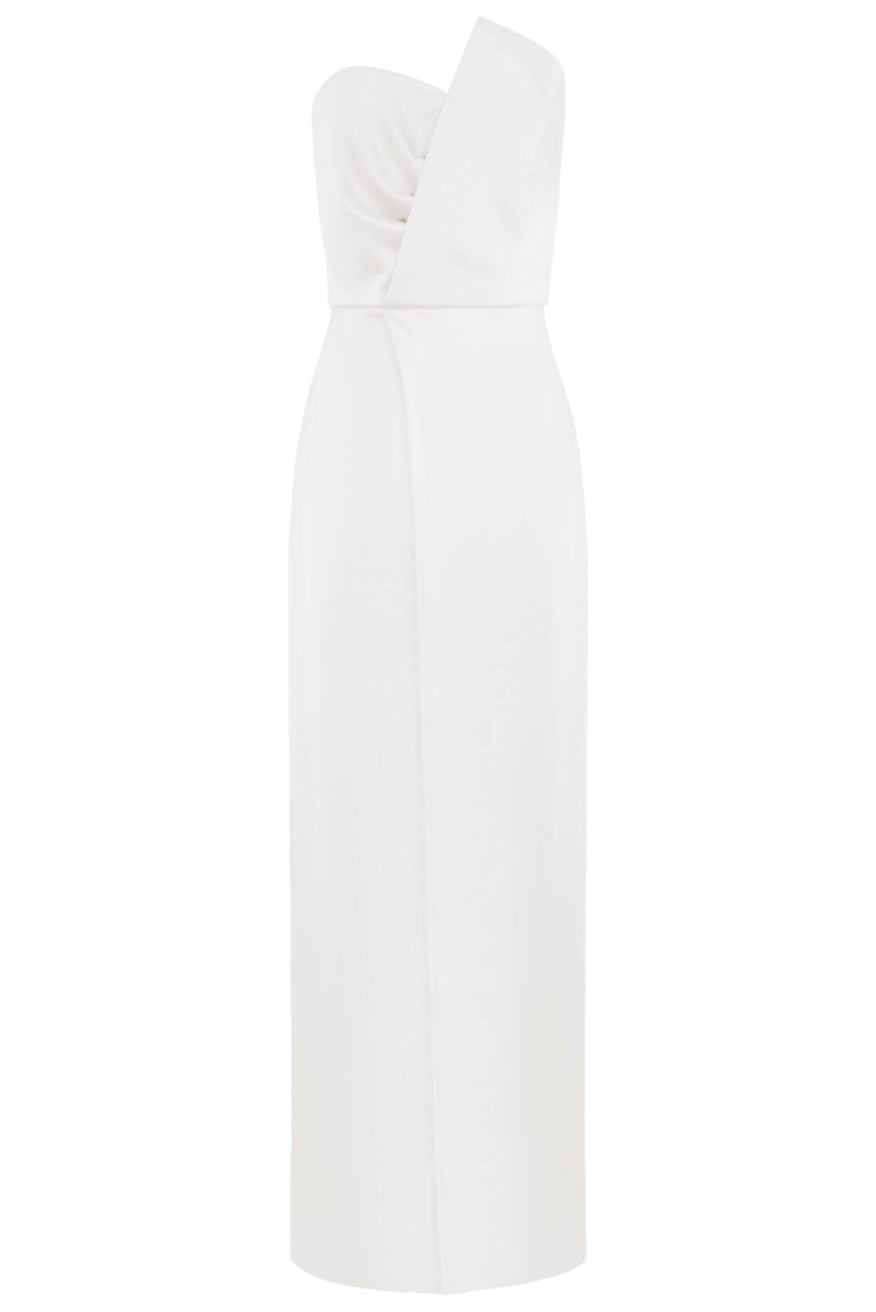 kaviar-gauche-asymmetric-bustier-etuikleid-ivory image 1