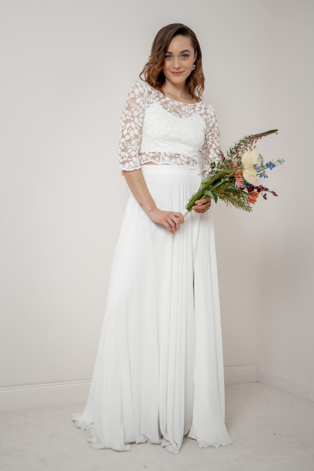 noni-heda-halbtransparentes-braut-top-ivory-bl-tterspitze-3-4-arm image 4