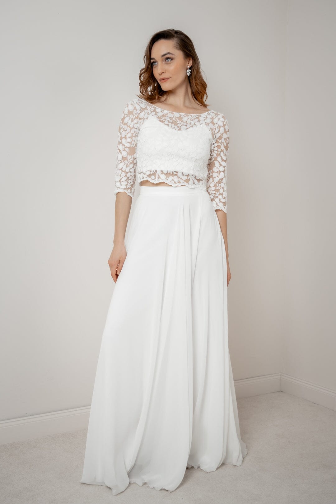 noni-heda-halbtransparentes-braut-top-ivory-bl-tterspitze-3-4-arm image 3