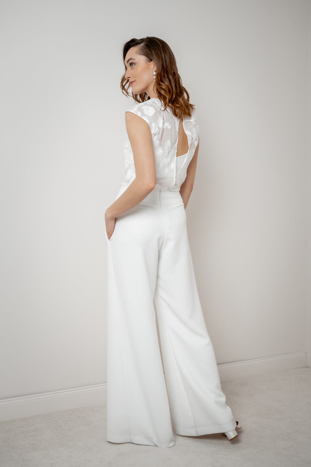 noni-eniz-braut-top-chiffon-blumenmuster-kurzarm image 5