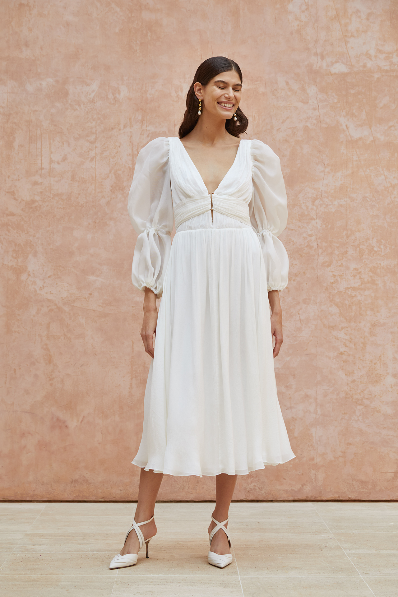 kaviar-gauche-aurabelle-midi-kleid-ivory-viskose image 2